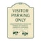 Signmission Parking Restriction Visitor Parking Only Unauthorized Vehicles Towed at Owner Expense, TG-1824-23367 A-DES-TG-1824-23367 - alternate 1
